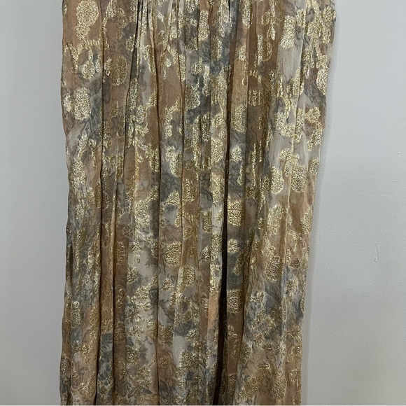 Mes Demoiselles Aspasie Printed Metallic Slip Dress size 40/8 - Picture 4 of 10